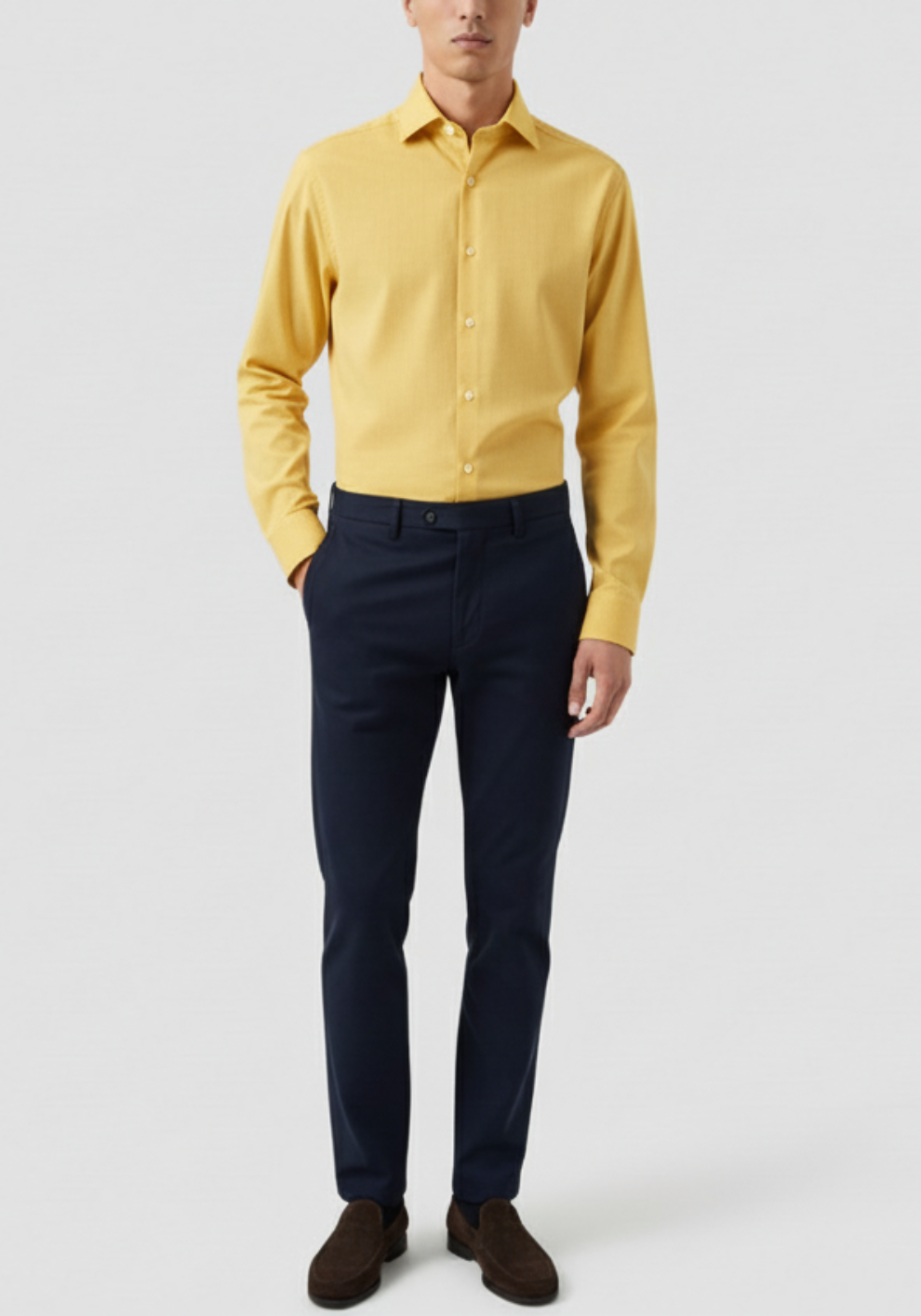 Egyptian Yellow Diamond Structured Shirt