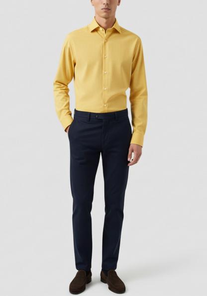 Egyptian Yellow Diamond Structured Shirt