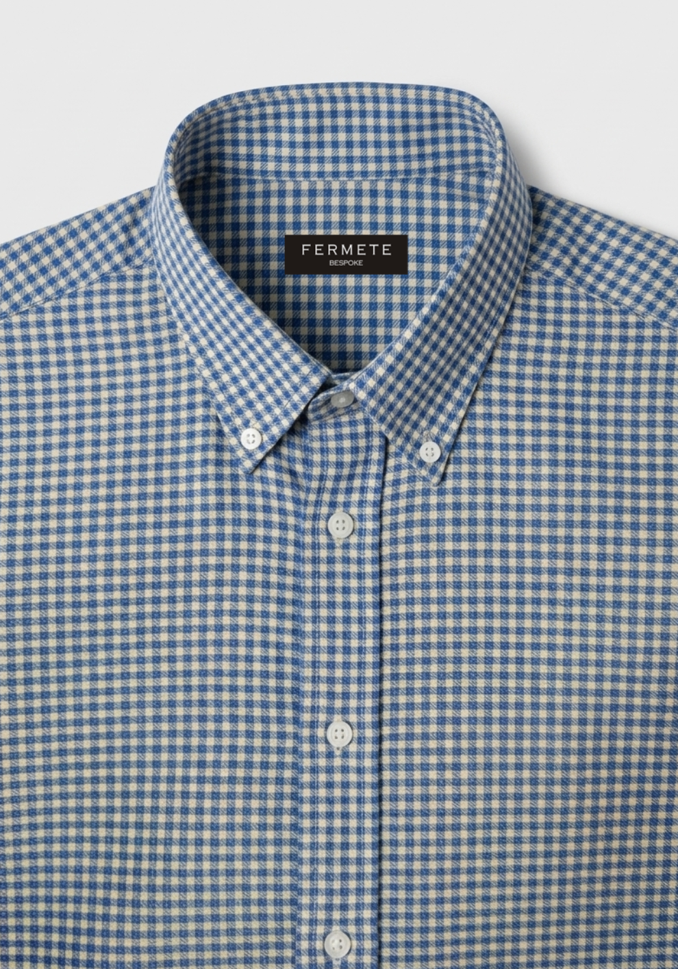 Eyptian-Blue Mini-Checkered Shirt