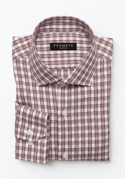 Fine Guava Gingham Shirt