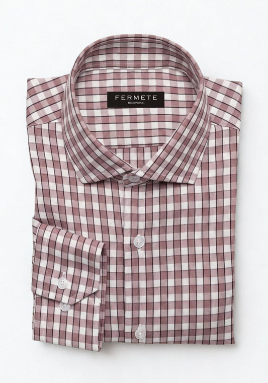 Fine Guava Gingham Shirt