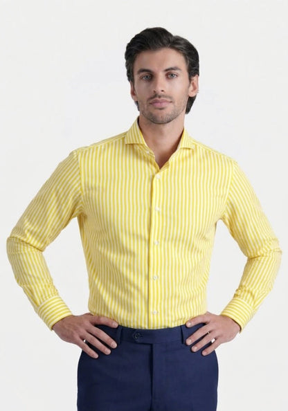 Fine Yellow Bengal Stripes Shirt
