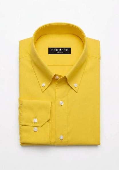 Fine Yellow Poplin Shirt