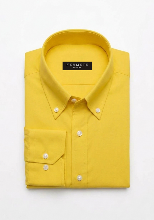 Fine Yellow Poplin Shirt