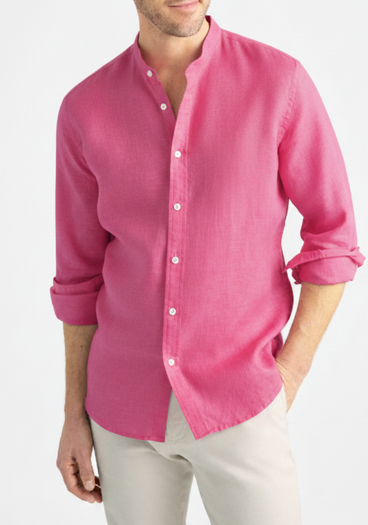 Italian Fuchsia Pure Linen Shirt