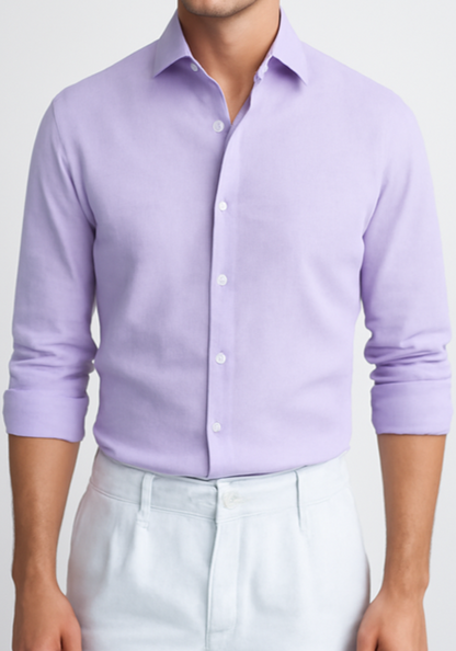 Lavender Cotton Linen Shirt
