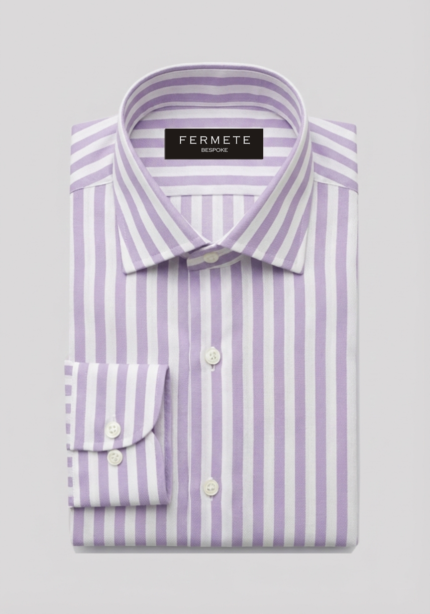 Lavender Royal Oxford Bengal Stripes Shirt