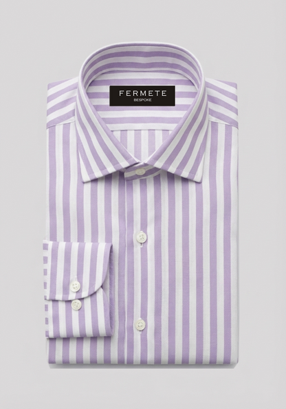 Lavender Royal Oxford Bengal Stripes Shirt