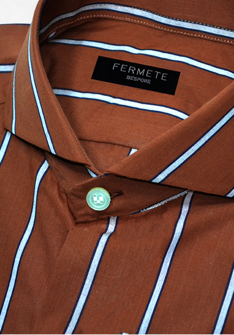 Mocha Brown Crisp Striped Shirt