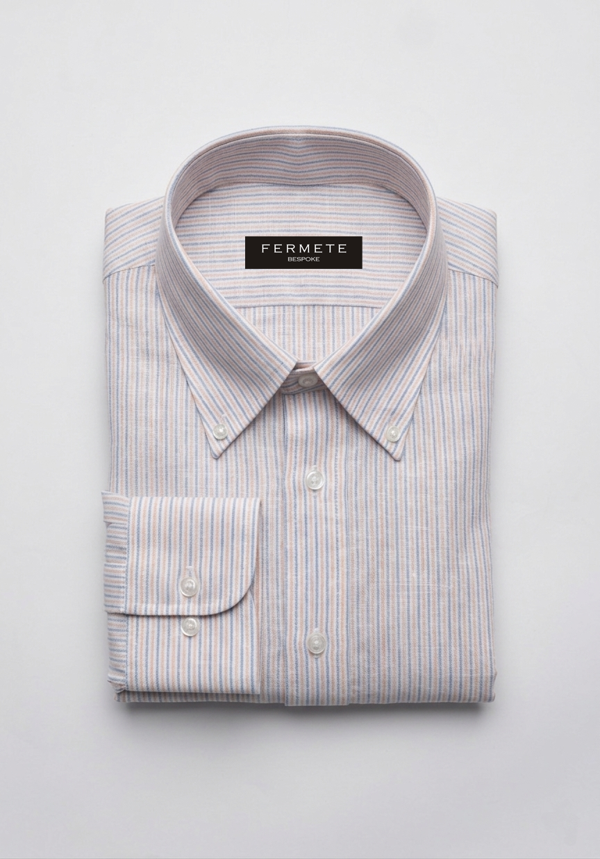 Multi-Pinstripes linen Shirt