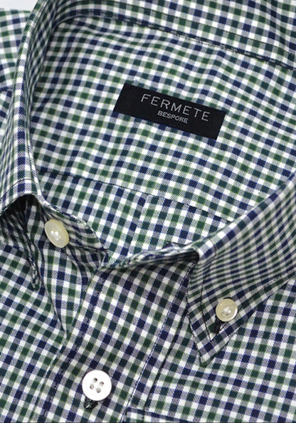 Navy Green Gingham Shirt