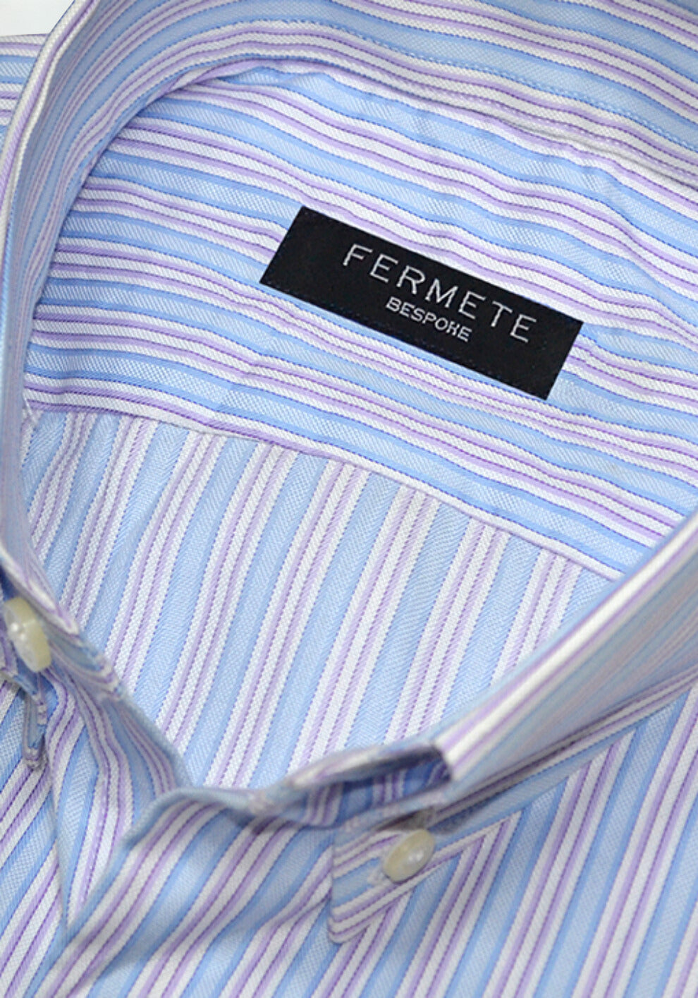 Pastel Blue Lavender Pinpoint Stripes Shirt