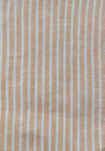 Pastel Orange Irish Linen Stripes Shirt