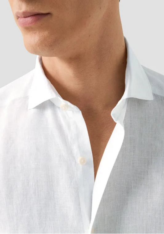 Pear White Linen Shirt