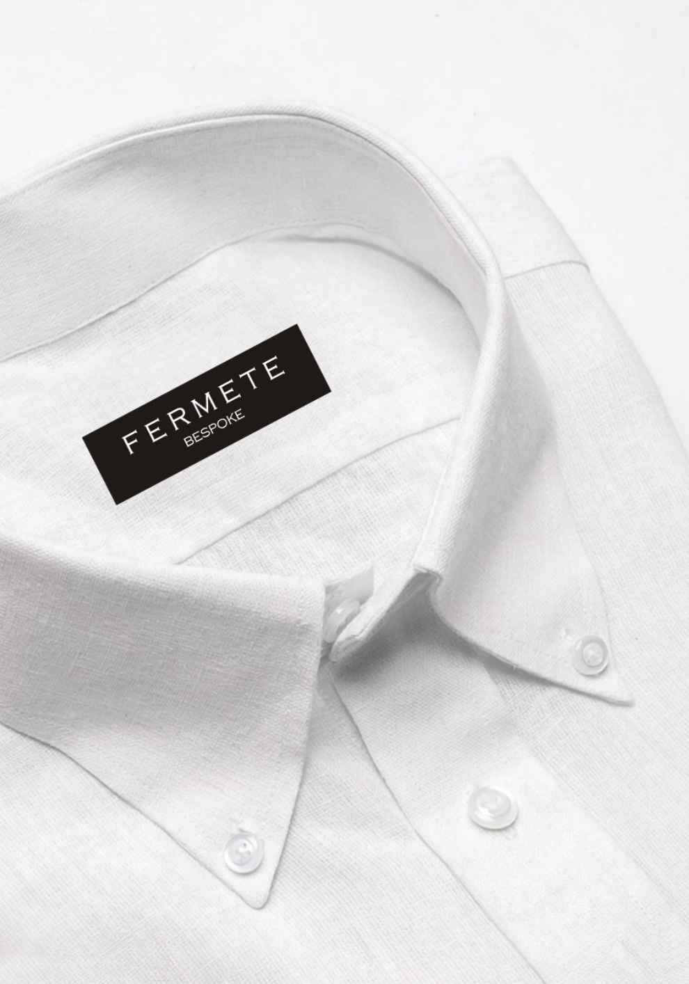 Pearl White Cotton Linen Shirt - Button Down