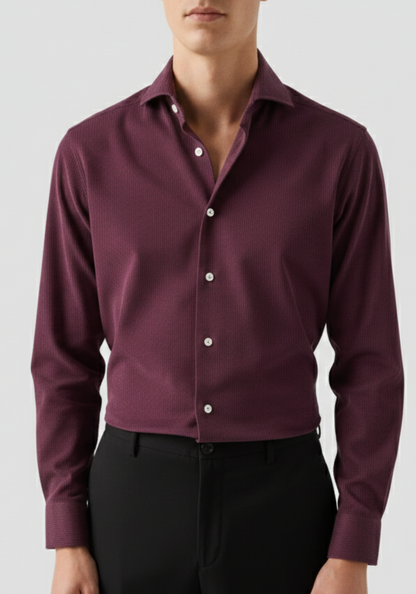 Plum Corduroy Heavy-Weight Shirt