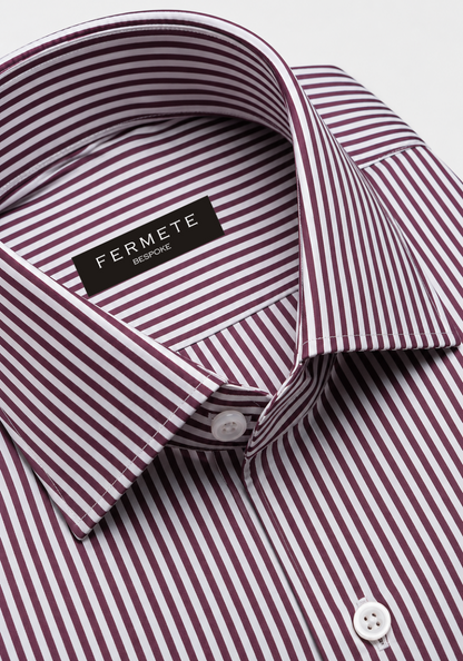 Plum Narrow Stripes Shirt