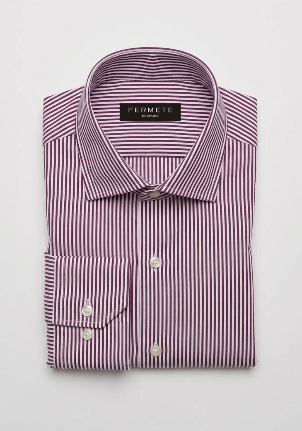 Plum Narrow Stripes Shirt