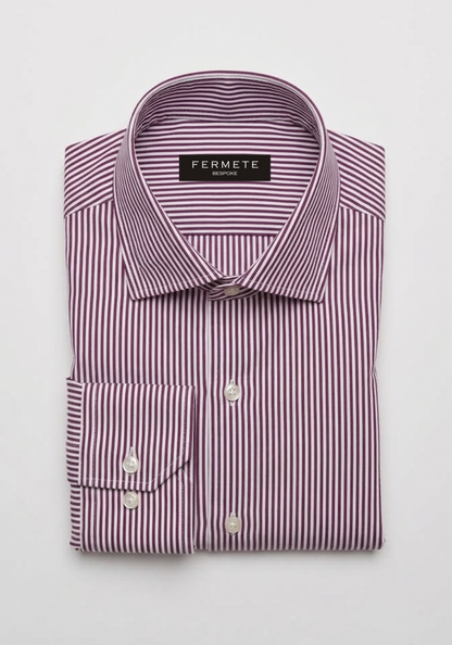 Plum Narrow Stripes Shirt