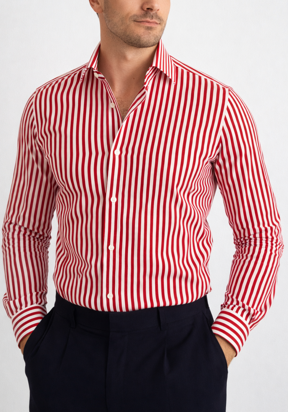 Red Performance Stripes Shirt