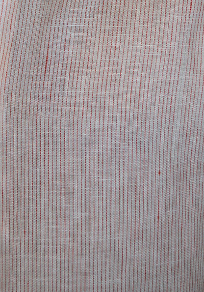 Red Pinstripes Irish Linen Shirt