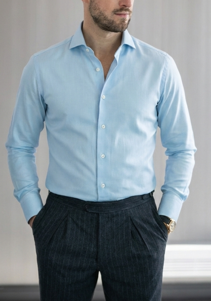 Sky Blue Bold Twill Shirt