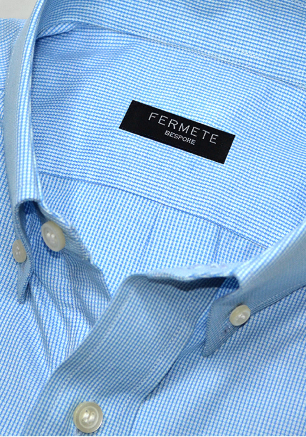 Sky Blue Micro Stars Structured Shirt