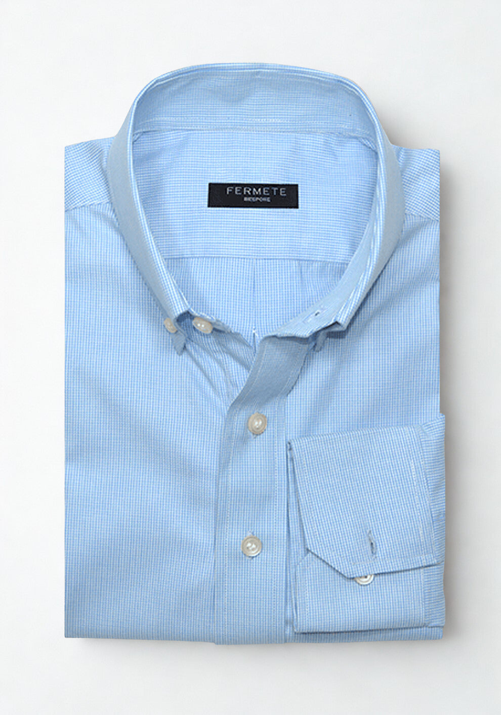 Sky Blue Micro Stars Structured Shirt