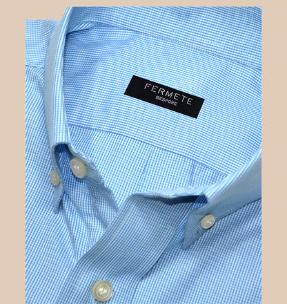Sky Blue Star Structured Shirt