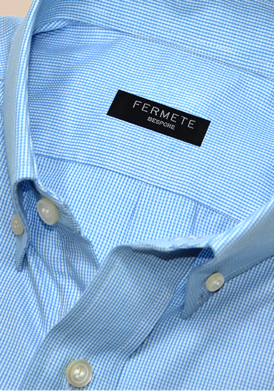 Sky Blue Star Structured Shirt