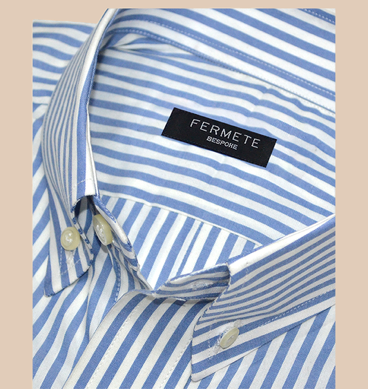 Sky Blue Striped Shirt - Easy Iron