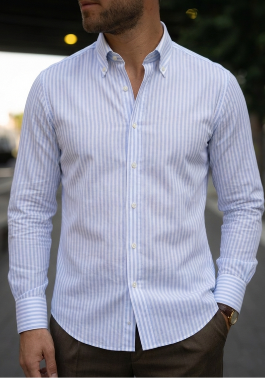 Slate-gray-stripes-linen-shirt