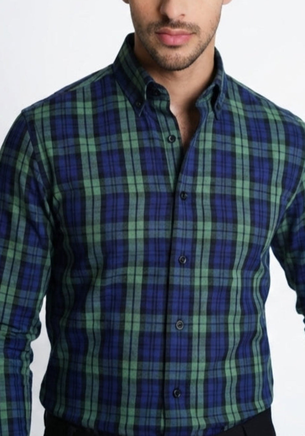Soft Black Watch Flannel Shirt