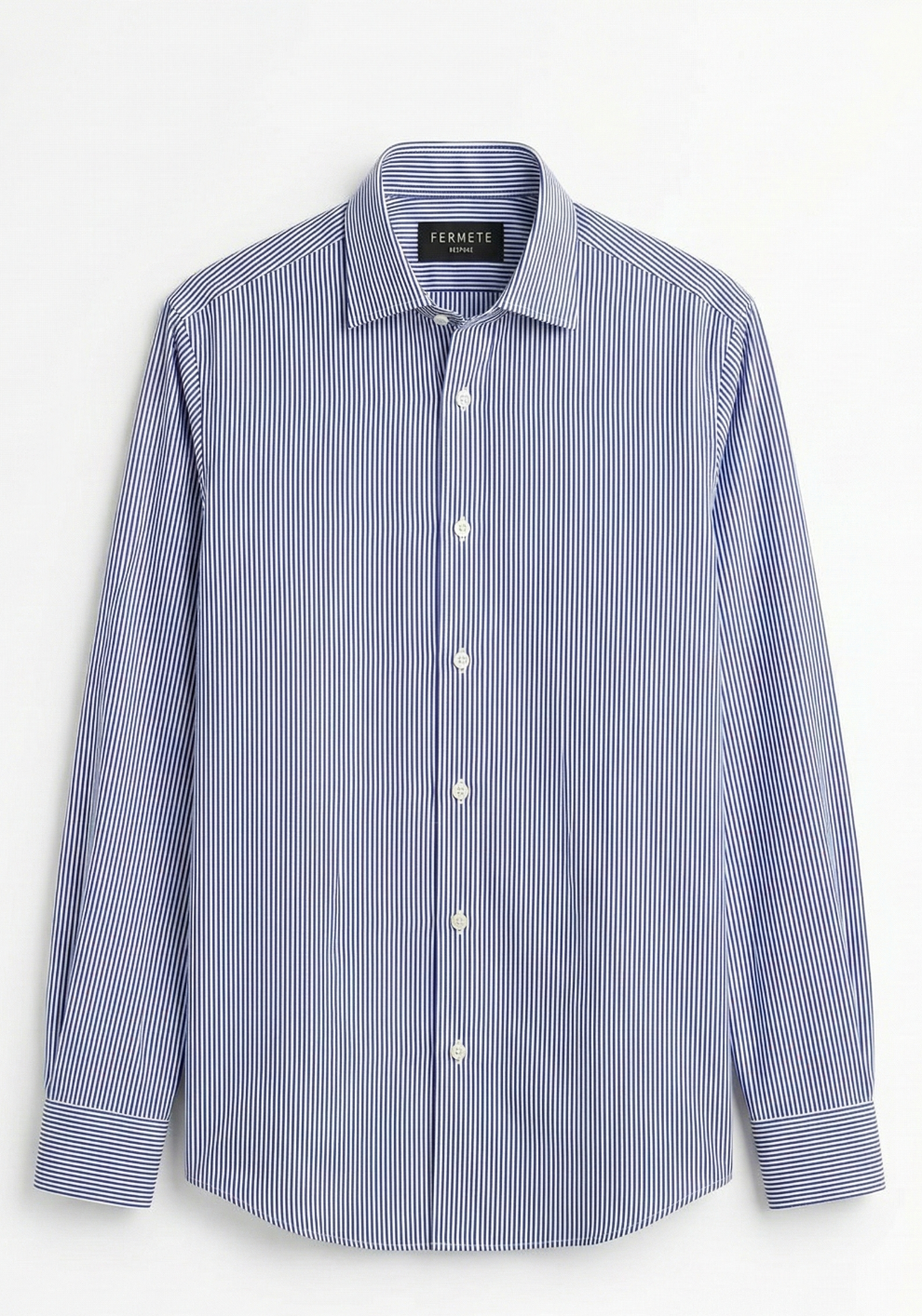 Soft Navy Narrow Stripes Shirt
