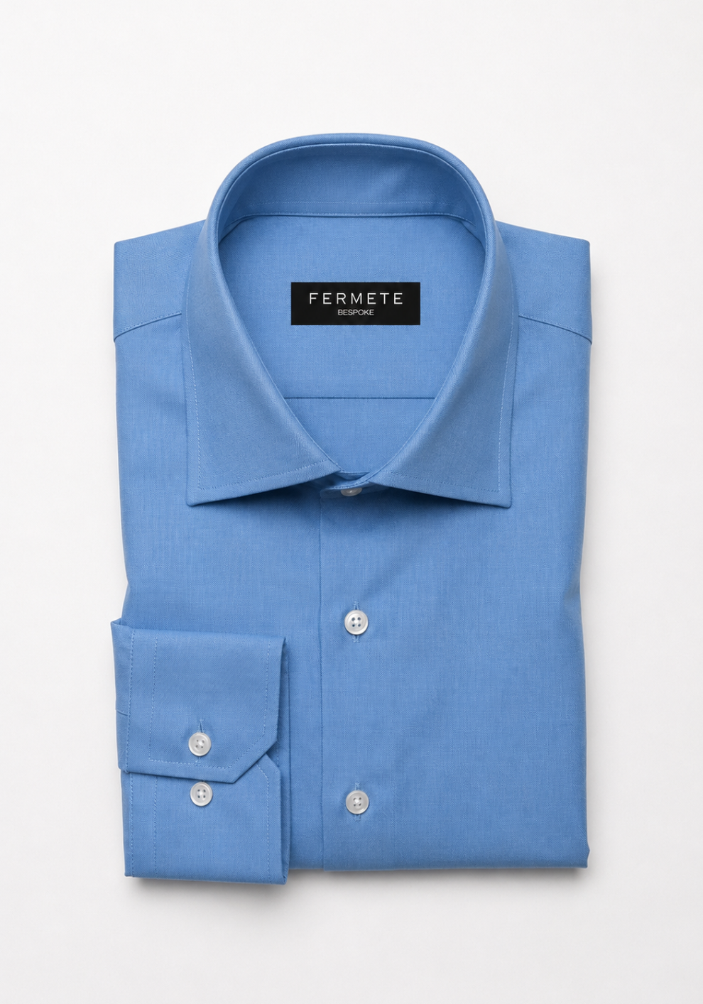 Super Soft Mid Blue Shirt - High Collar