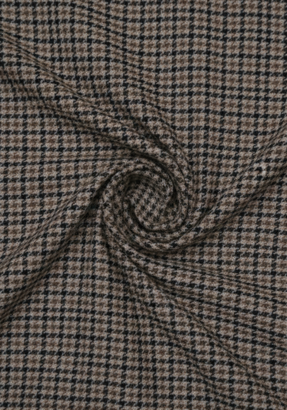 Tan Black Grid Checkered Winter Flannel Shirt