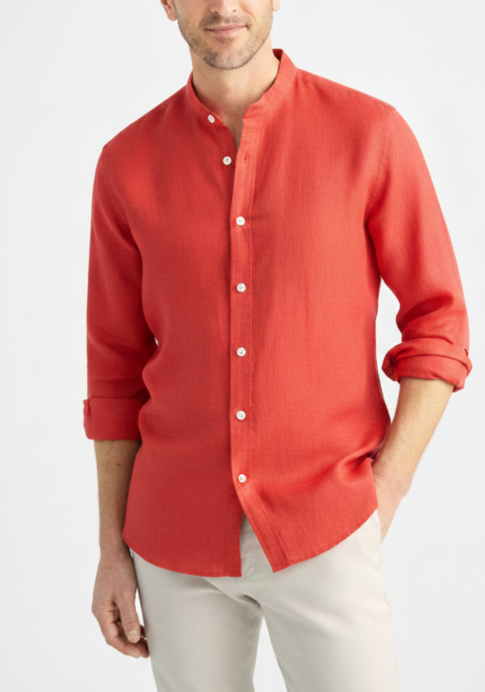 Tangerine Italian Airy Linen shirt