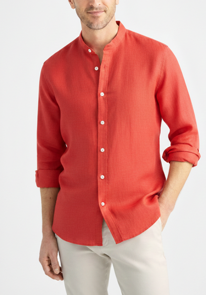 Tangerine Italian Airy Linen shirt