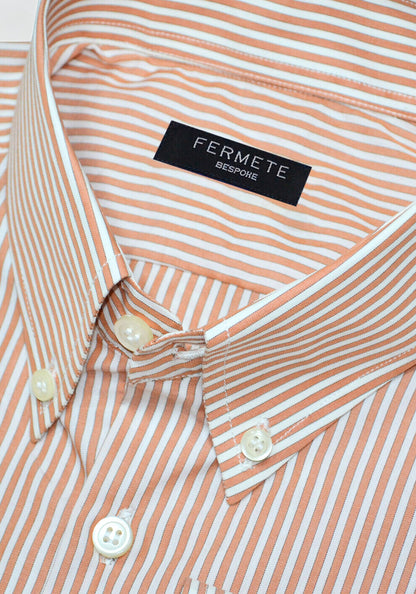 Tangerine Narrow Stripes 60's Poplin Shirt