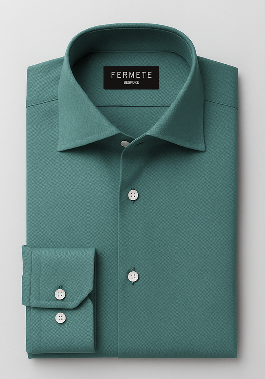 Teal Green Structured Shirt