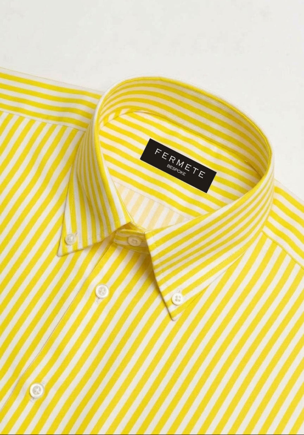 Yellow Bengal Stripes Shirt - Button Down Collar