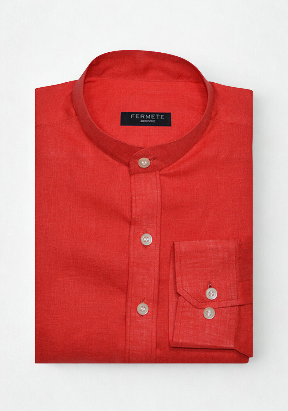 Tangerine Italian Airy Linen Shirt