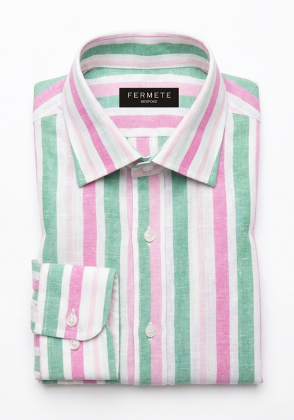 Soft Multi Stripes Cotton Linen Shirt