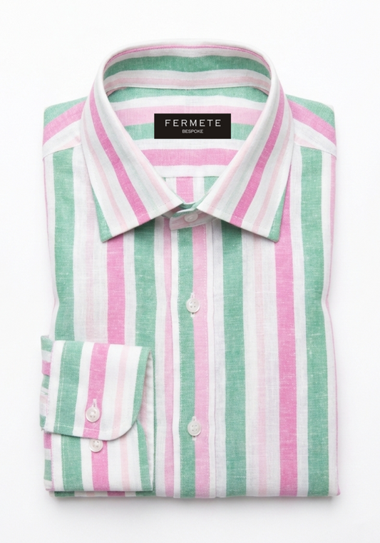 Soft Multi Stripes Cotton Linen Shirt